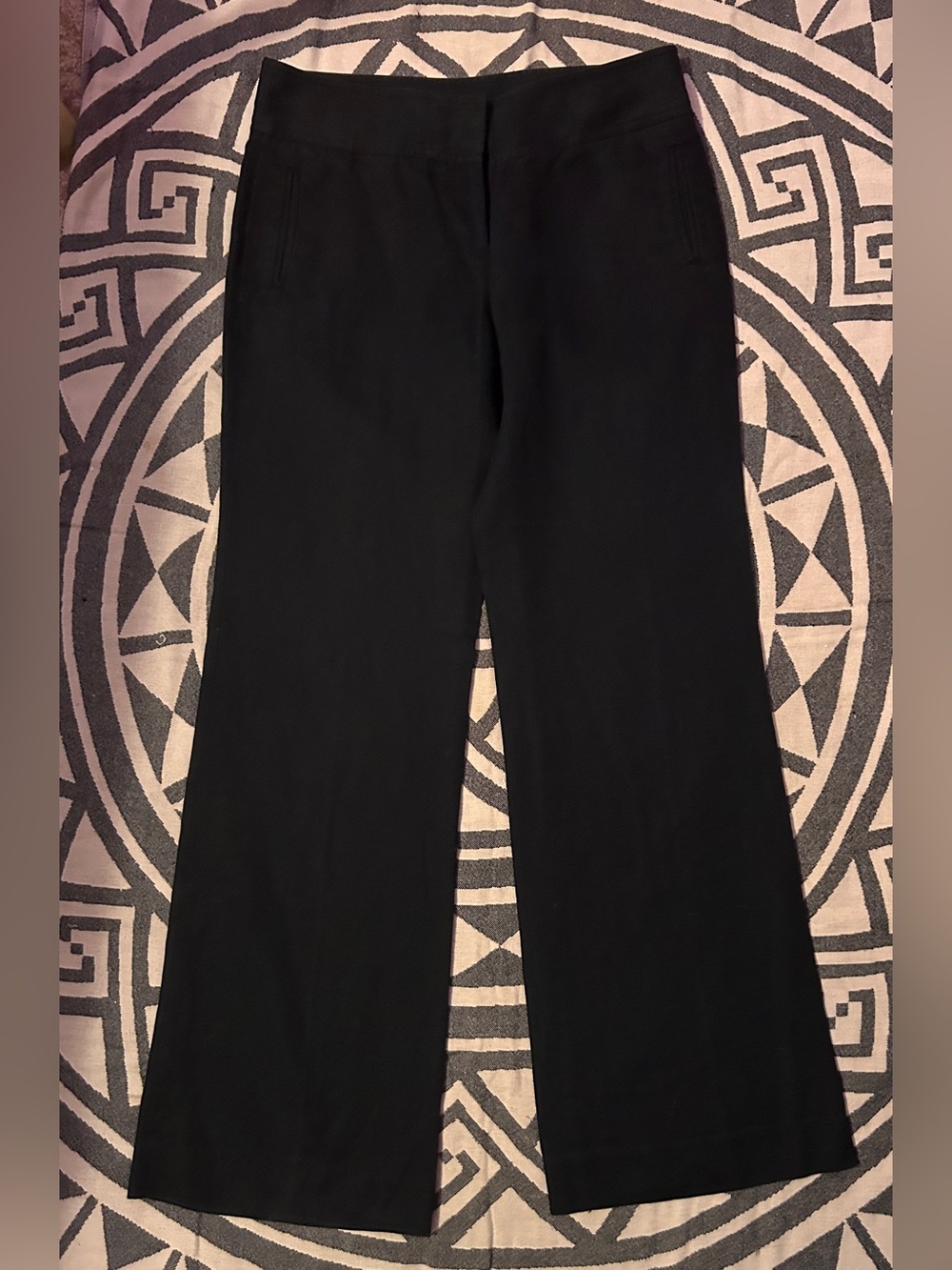 J.Crew Perfect Fit Cotton and Linen Black Wide-Leg Dress Pants